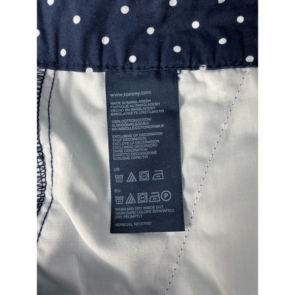 Tommy Hilfiger Polka Dot Shorts Navy Blue White Size 4 Beach Nautical Summer - Picture 3 of 8